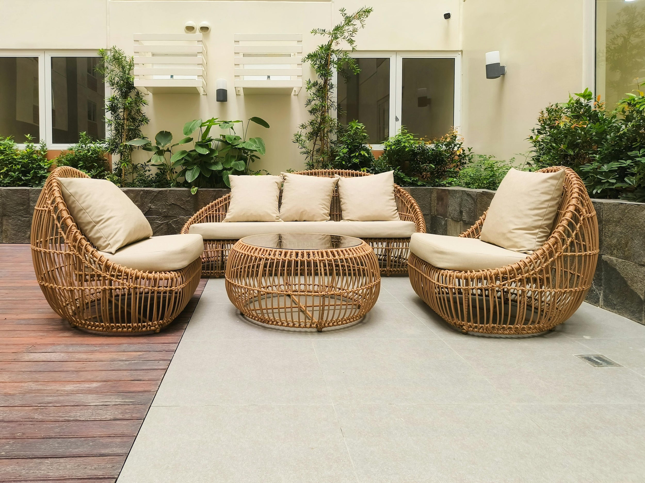 Santorini Woven Outdoor Lounge Set